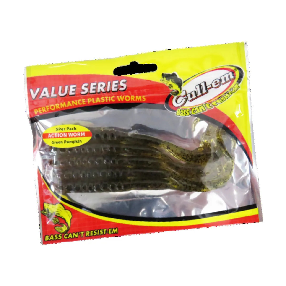 Cull-em Value Series Action Worm G/Pumpkin