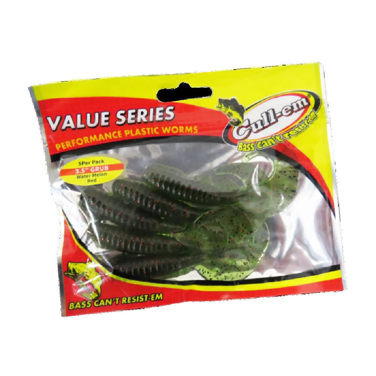 Cull-em Value Series 3.5 Grub Watermelon Red