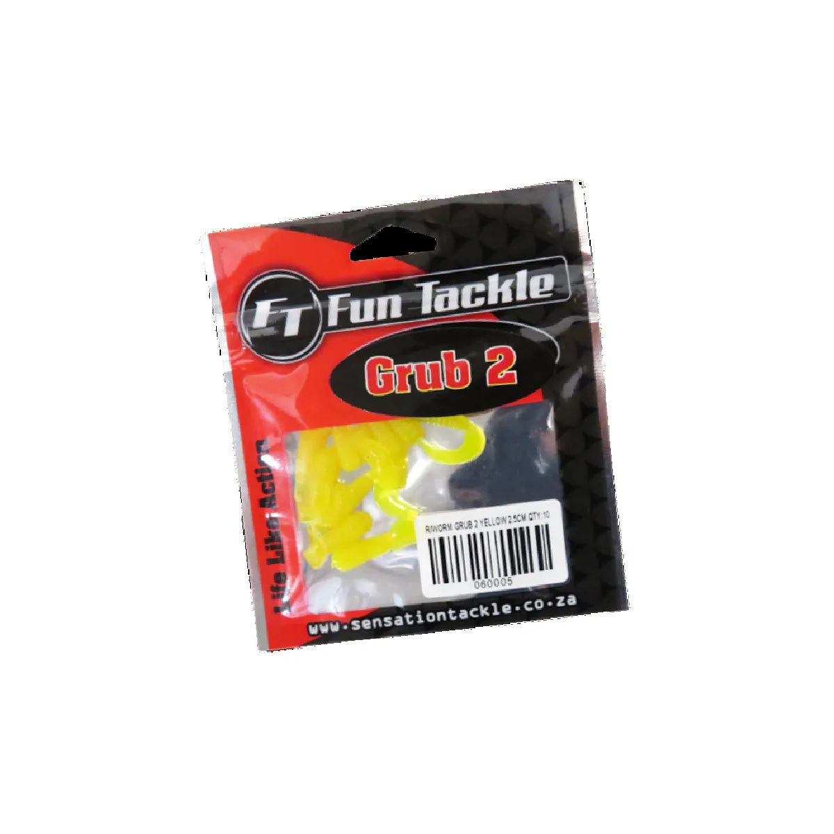 Cull-em Ring Worm Grub 2 Yellow 2.5cm
