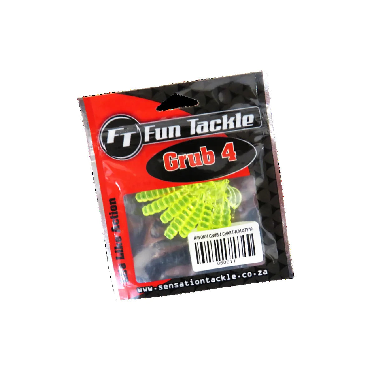 Cull-em Ring Worm Grub 4 Chartreuse 4cm