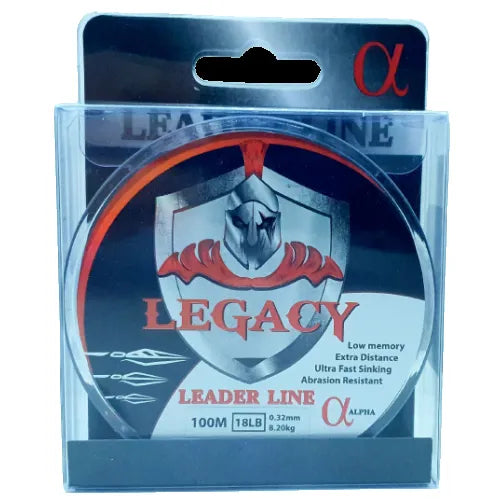 Legacy Leader Line Strong Alpha Coated Clear Dark Grey 100m 18LB