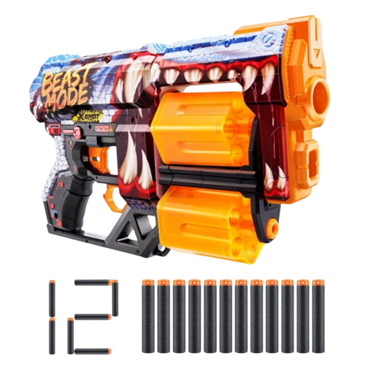 Zuru - X-Shot Skins Dread Beast Out with 12 Soft Bullets