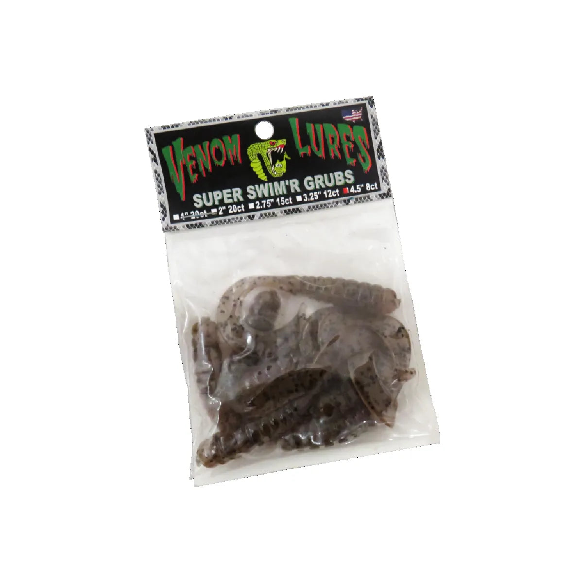 Venom Curly Grub 4.5 Pumpkinseed
