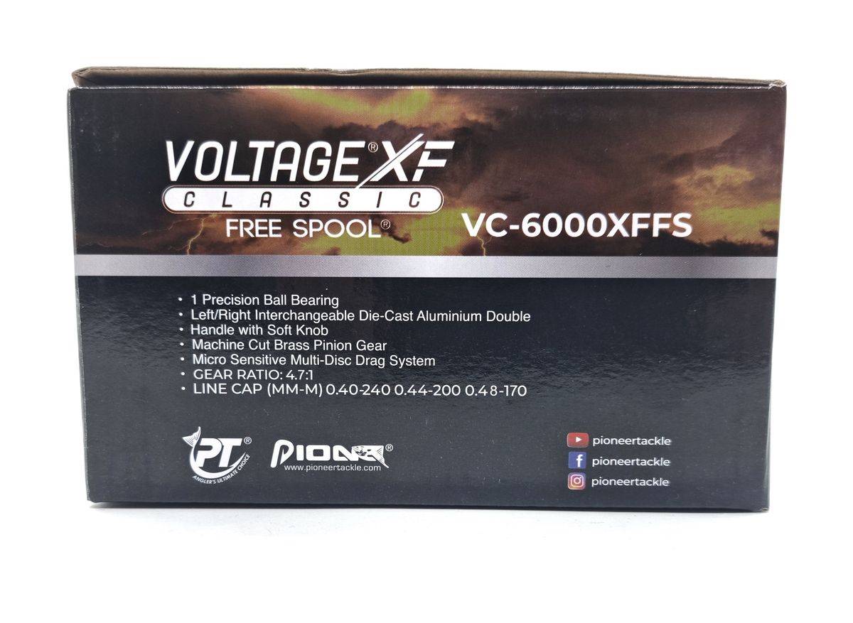 Pioneer Voltage XF Classic Free Spool Fishing Reel 6000