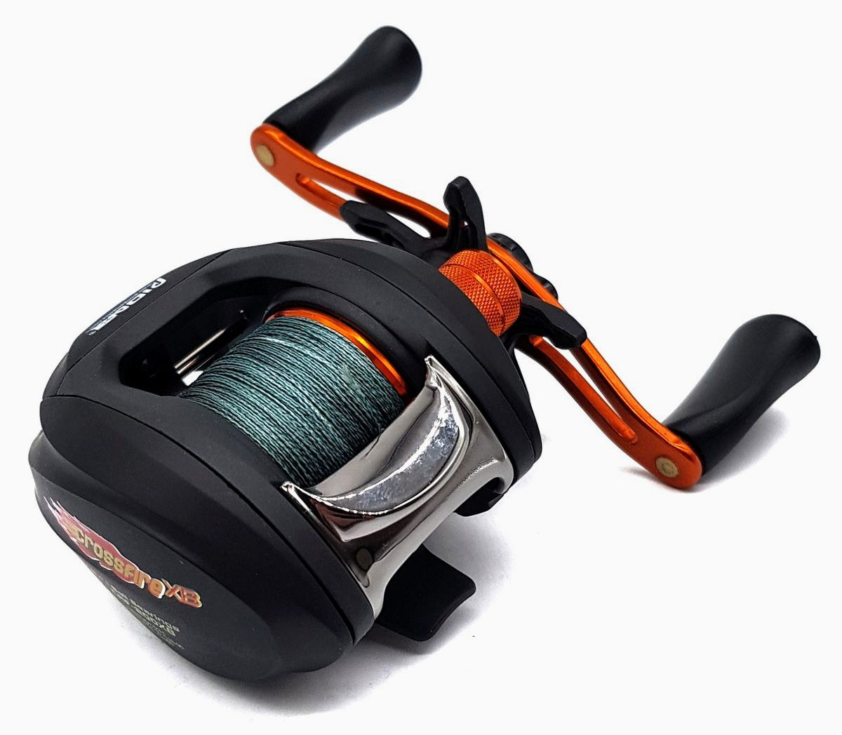 Pioneer Crossfire XB Baitcasting Fishing Reel with free spooled 20Lb Braided Line