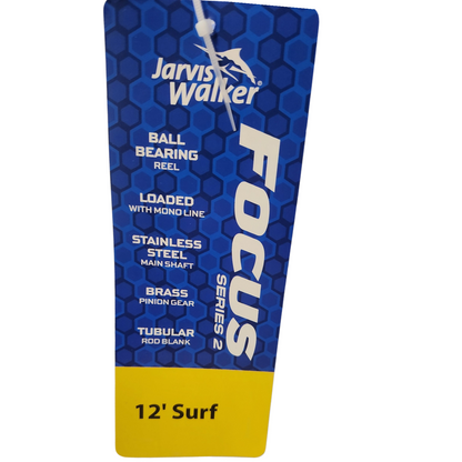 Jarvis Walker Focus Surf 12ft 2pc Rod and Reel Combo - Blue