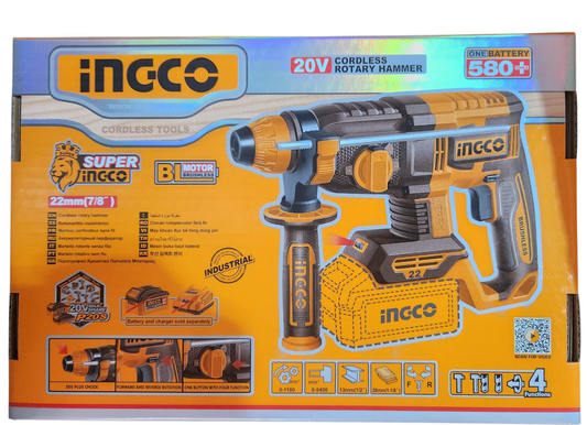 Ingco Cordless Rotary Hammer Drill 20V 22mm (No Battery No Charger)- CRHLI21228