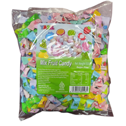 Yabil Mix Fruit Candy Sugar Free 500g