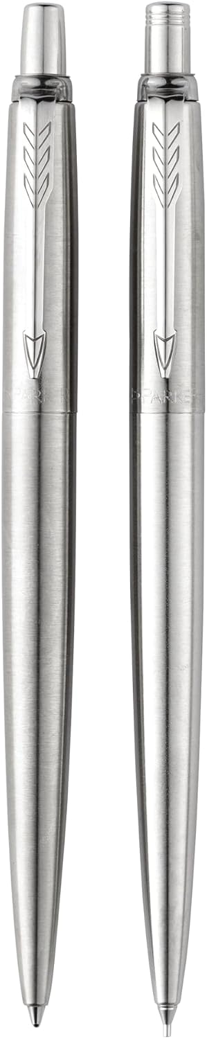 PARKER JOTTER BALLPOINT PEN & PENCIL SET – STAINLESS STEEL