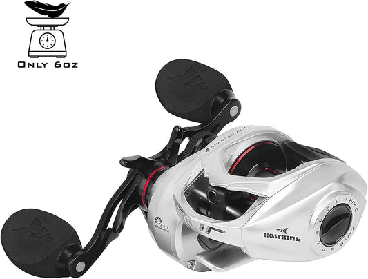 KastKing Spartacus II Baitcasting Fishing Reel Silver