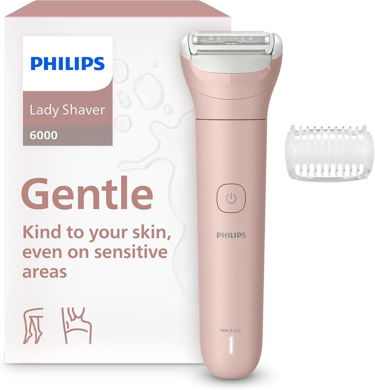 Philips Lady Shaver Series 6000 - Cordless, Wet & Dry -  BRL128/10
