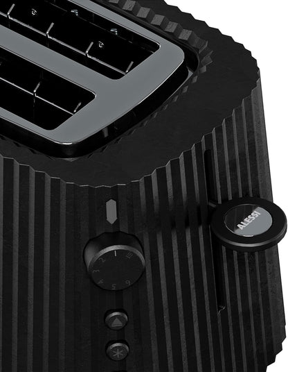 Alessi Plissé MDL08 - 2 Slice Toaster Black