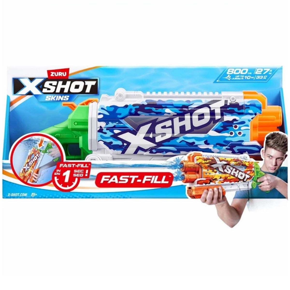 ZURU X-Shot Skins Fast Fill Pump Action Water Blaster