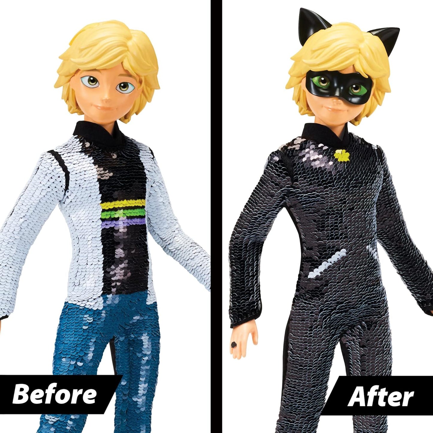 Miraculous Fashion Flip Adrien to Cat Noir Doll