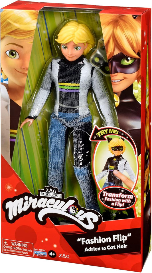 Miraculous Fashion Flip Adrien to Cat Noir Doll