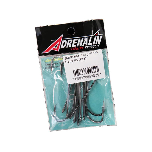 Adrenalin Long Shank Hook #5 (10's)