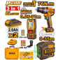 INGCO 3PC COMBO KIT, IMPACT DRILL + LASER DISTANCE MEASURE + SELF-LEVELLING LASER - COSLI250511