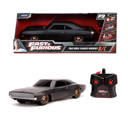 Jada Toys Fast & Furious 1:16 Dom's 1968 Dodge Charger Widebody RC Radio Control Car