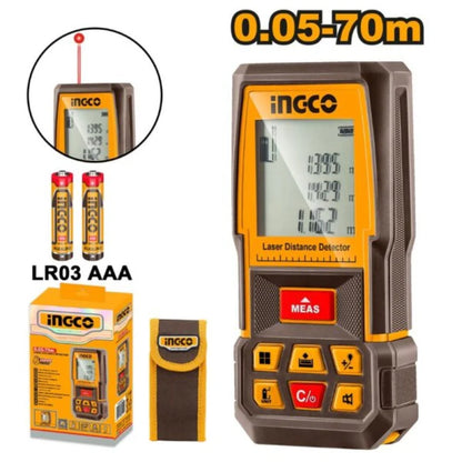 INGCO 3PC COMBO KIT, IMPACT DRILL + LASER DISTANCE MEASURE + SELF-LEVELLING LASER - COSLI250511
