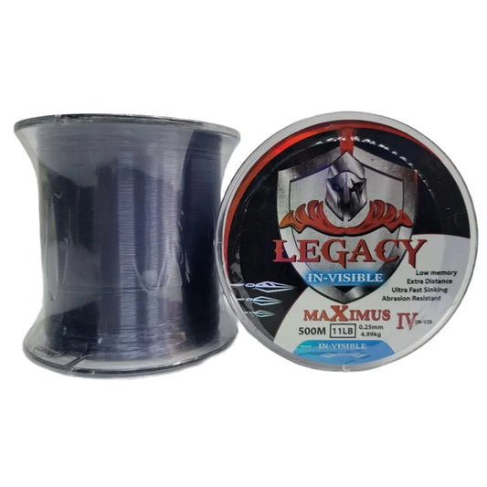 Legacy Maximus Invisible Line 500m 9LB Colour HQ Clear Dark Grey
