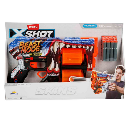 Zuru - X-Shot Skins Dread Beast Out with 12 Soft Bullets