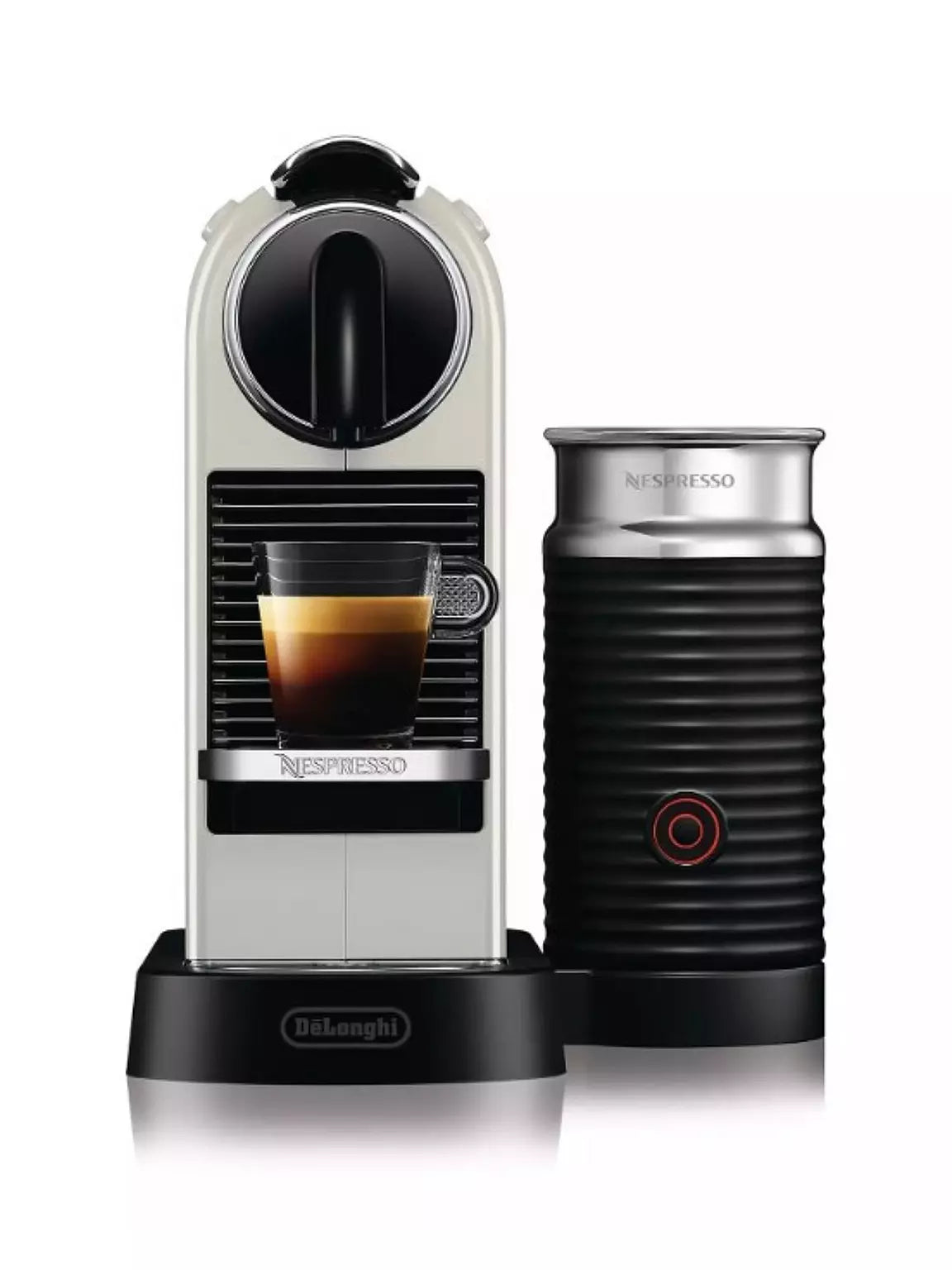 Nespresso Citiz Automatic Espresso Machine With Aeroccino Milk Frother - White