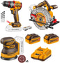 Ingco Cordless 3-Piece Drill / Sander / Circular Saw Combo Kit
