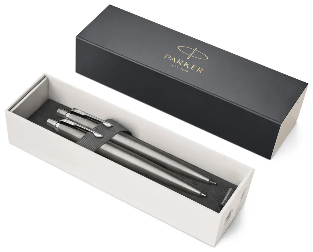 PARKER JOTTER BALLPOINT PEN & PENCIL SET – STAINLESS STEEL